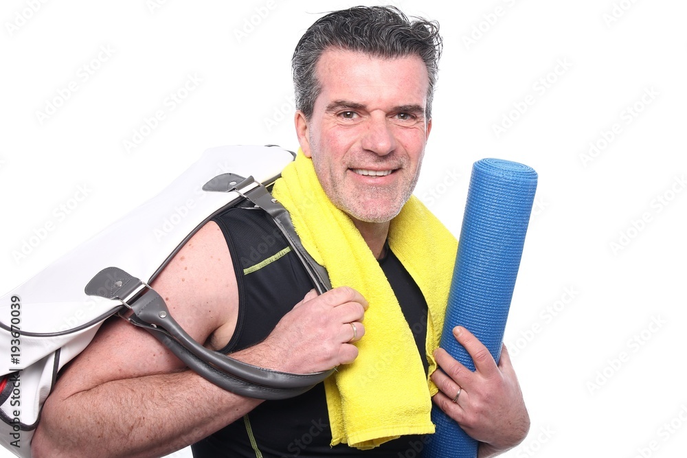 Sportive mature man Sportive mature man