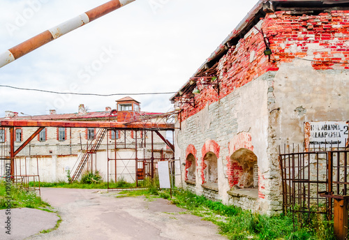 View on entrance gate of prison Patarei in Tallinn - Estonia photo