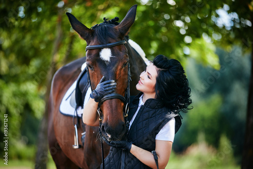 beautiful girl with horse