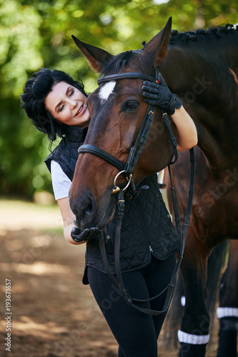 beautiful girl with horse