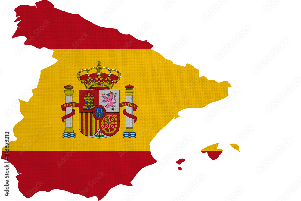 Fototapeta premium Spain map with Spanish flag
