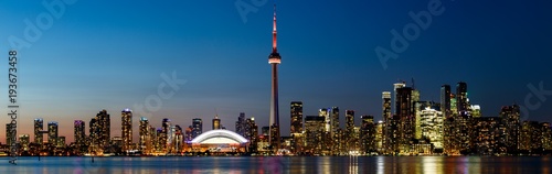 Night view of downtown Toronto, Ontario, Canada