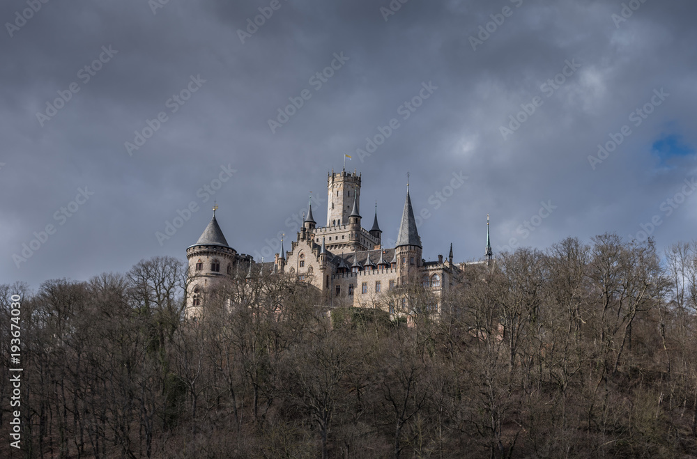 Fototapeta premium The old Marienburg Castle on mountain, Germany