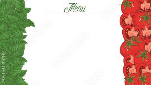 Italian Flag. Menu Template