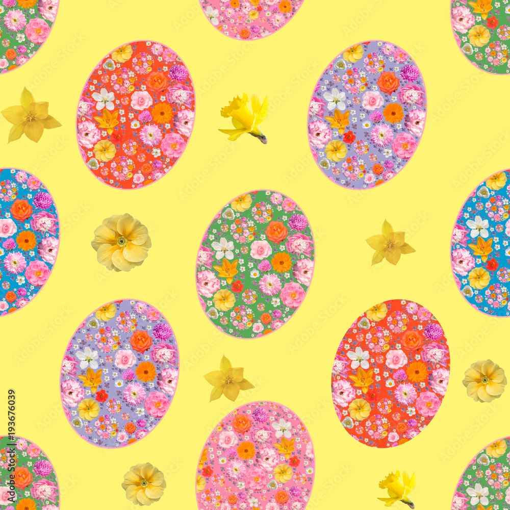 Easter eggs seamless pattern Easter eggs seamless pattern