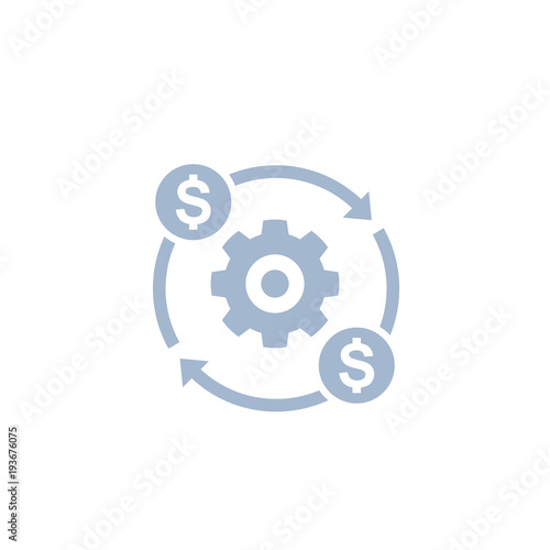 costs optimization and production efficiency icon