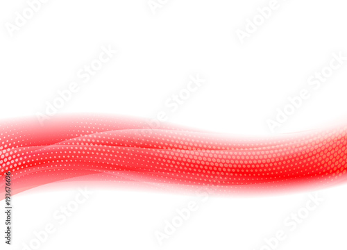 Red Flowing Abstract Vector Wave Background for Website, Folder or Brochure Cover
