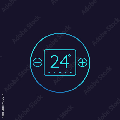 thermostat, temperature control icon