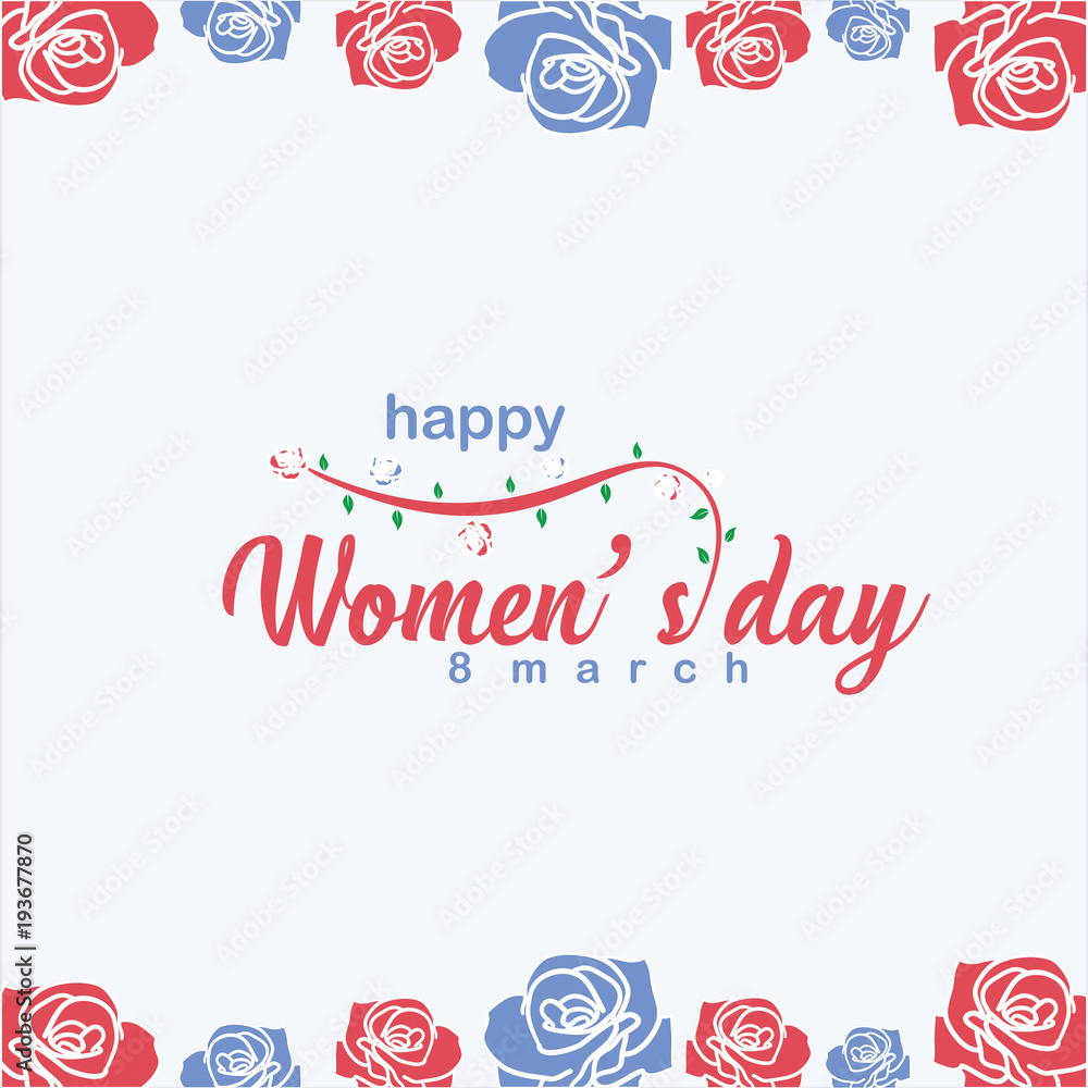 Happy Women's Day Vector Template Design