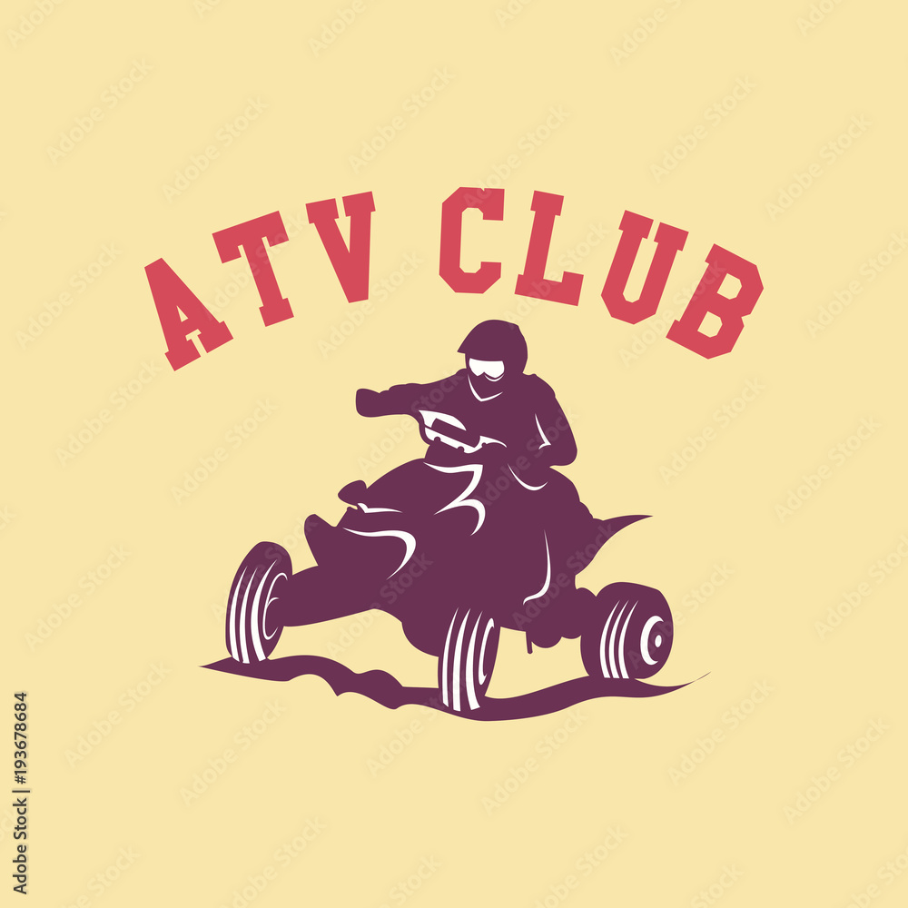 ATV Club Logo Vector Template Design