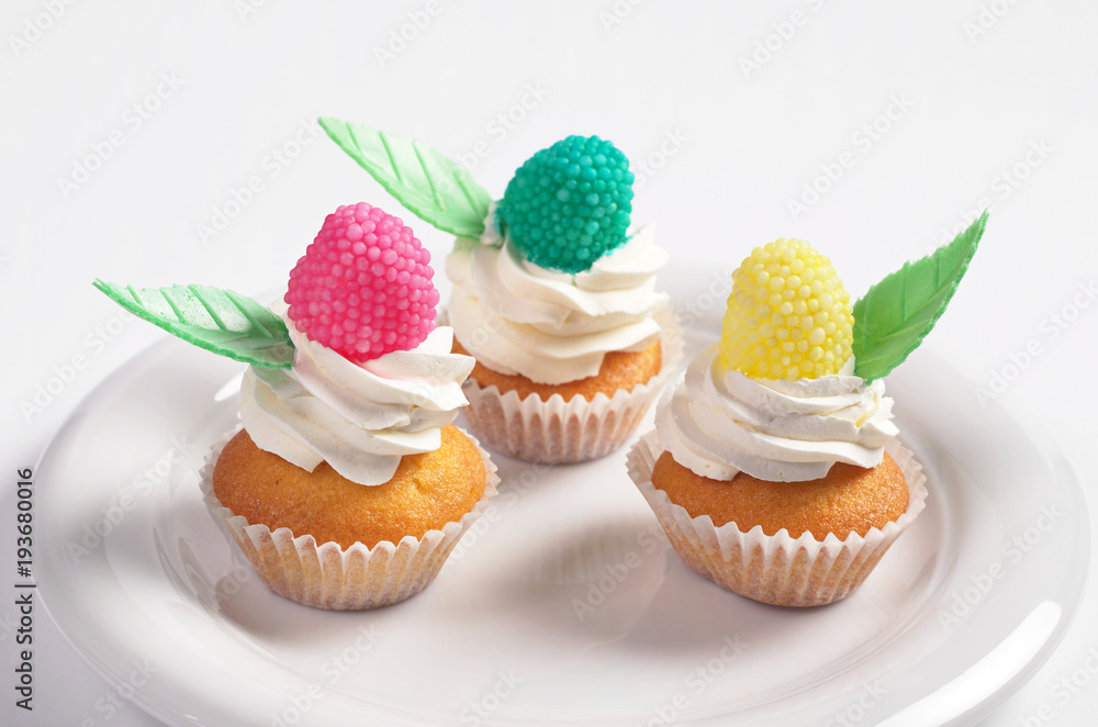 Colorful small cakes Colorful small cakes