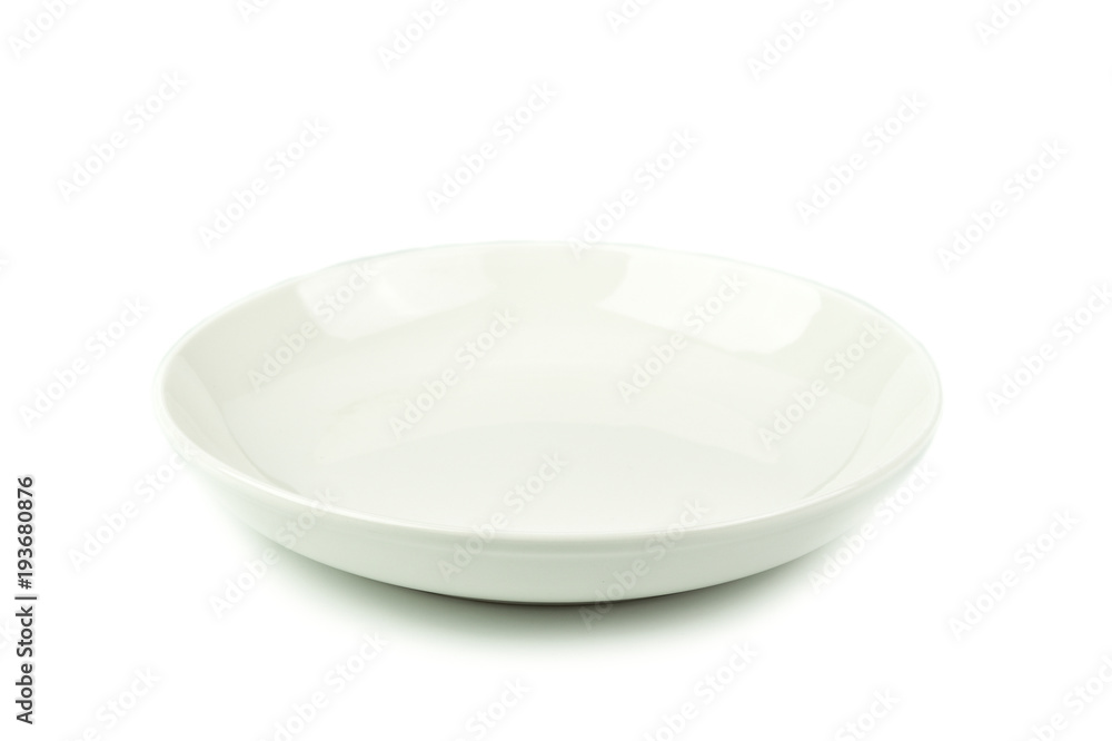 White plate on white background White plate on white background