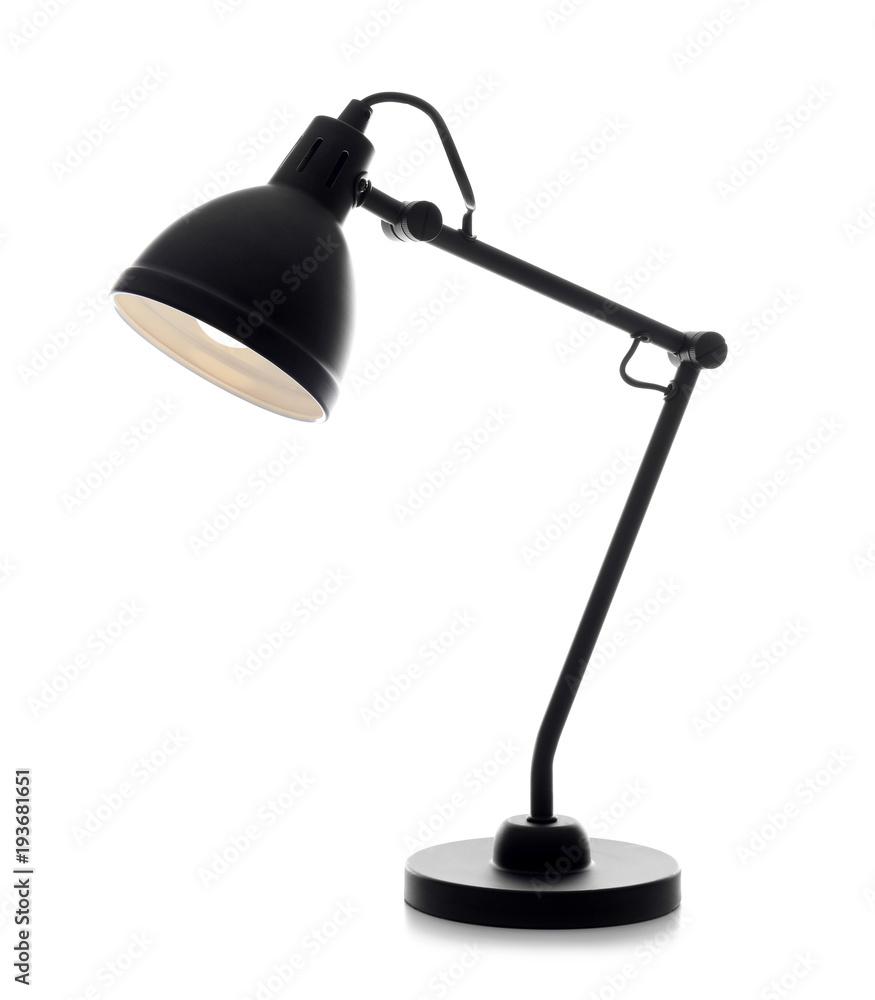 Stylish desk lamp on white background Stylish desk lamp on white background