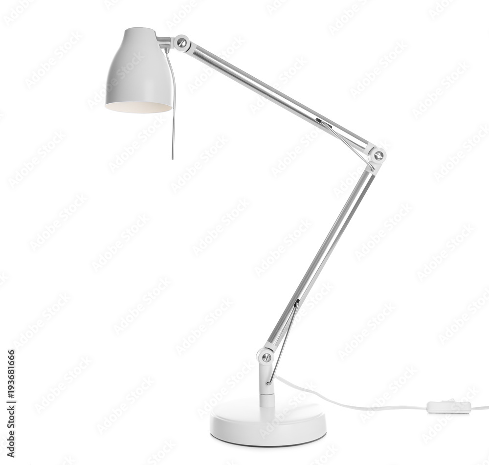 Stylish desk lamp on white background Stylish desk lamp on white background