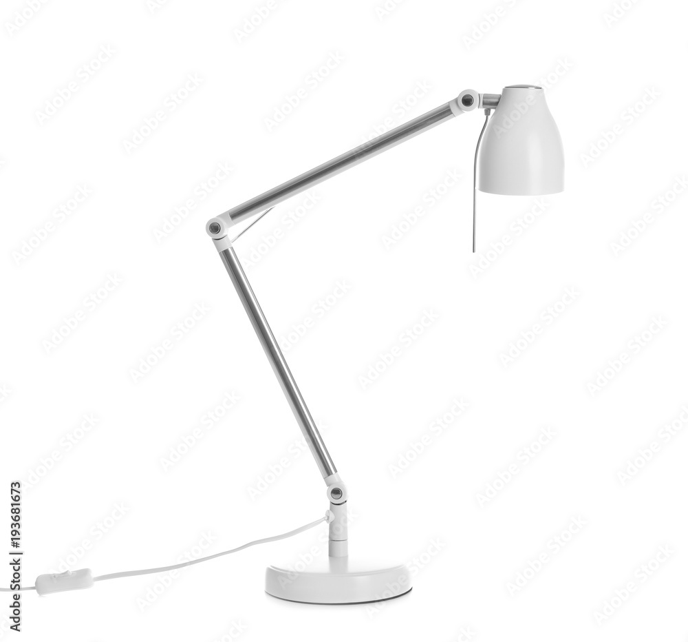 Stylish desk lamp on white background Stylish desk lamp on white background