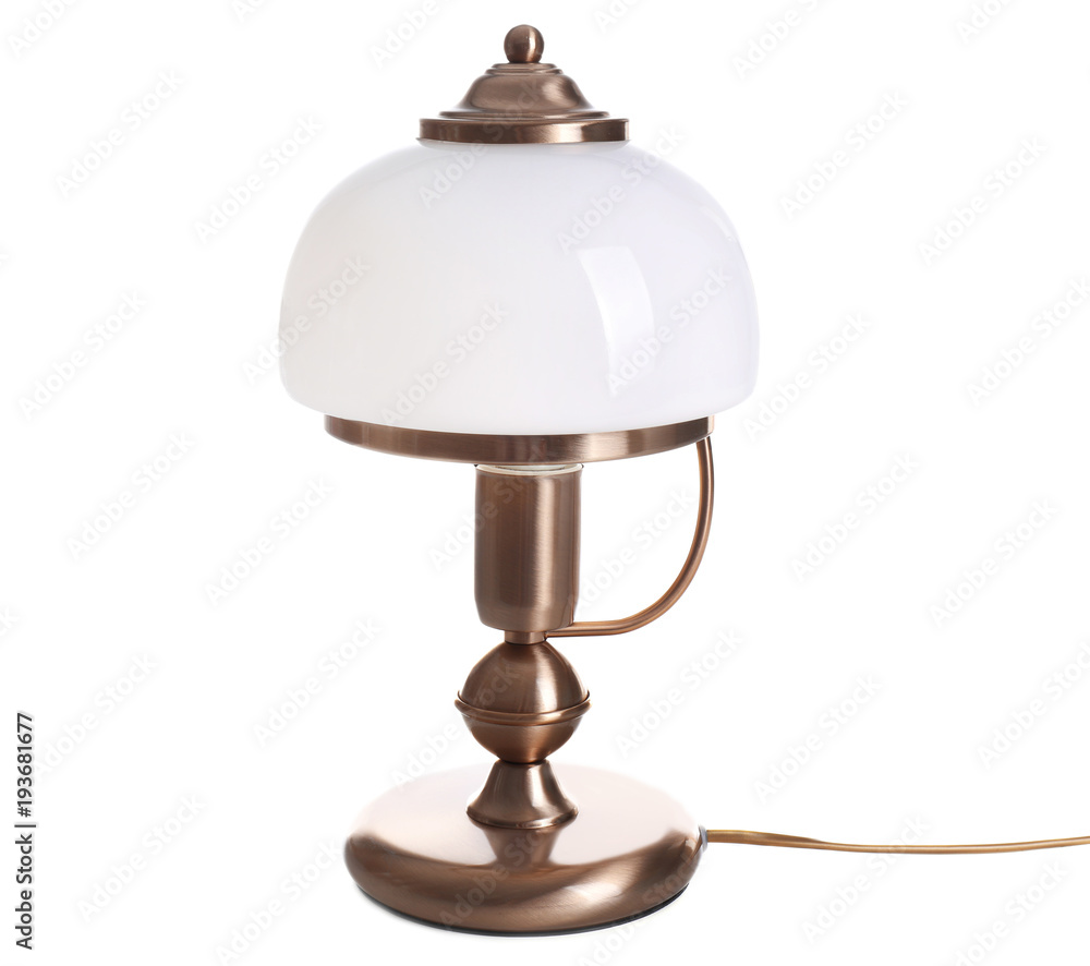 Stylish table lamp on white background Stylish table lamp on white background