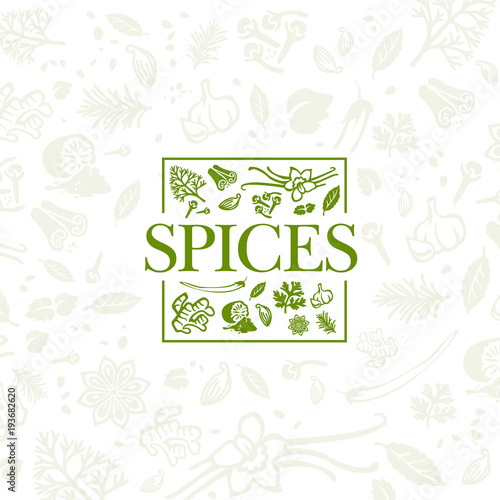 Spices logo design with background