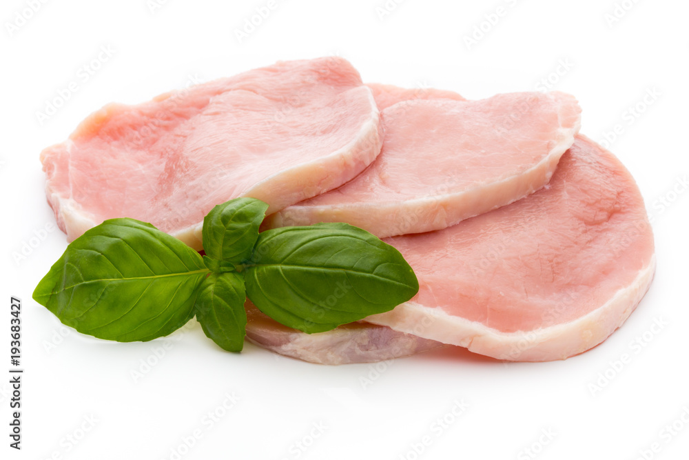 Fresh raw beef steak isolated on white background, top view. Fresh raw beef steak isolated on white background, top view.