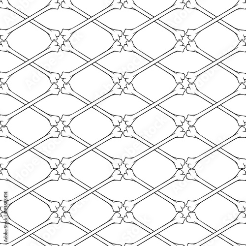 Cross bones knuckle pattern. Background for prints, stickers and decor element of hot rods and bikes.