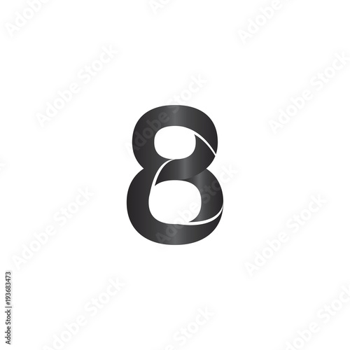 Colorful number 8 logo icon template vector