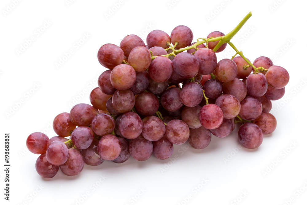 Fototapeta premium Ripe red grape isolated on white.