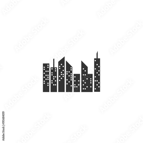 City building silhouette logo template