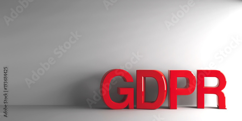 Billede på lærred Red word GDPR