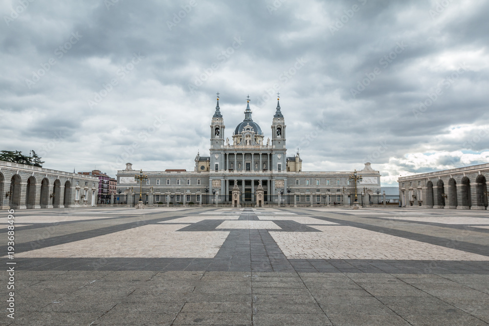 Nice view of Almudena Palace in Madrid