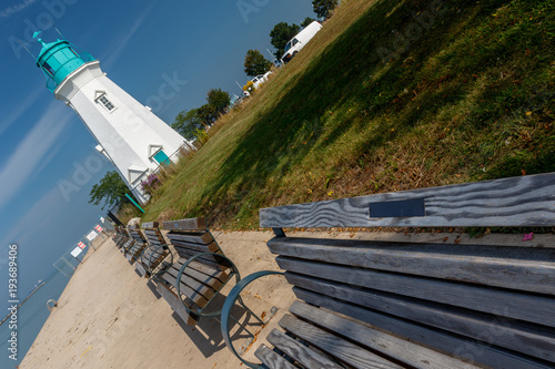 Beautiful lighthouse at Port Dalhousie Harbour, Ontario, Canada