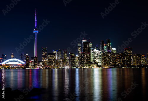 Night view of downtown Toronto, Ontario, Canada