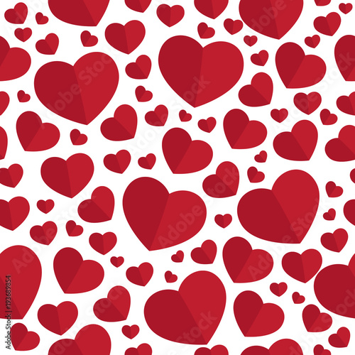Vector seamless pattern with heart shapes for gift cards  invitation  textile  wrapping paper design.