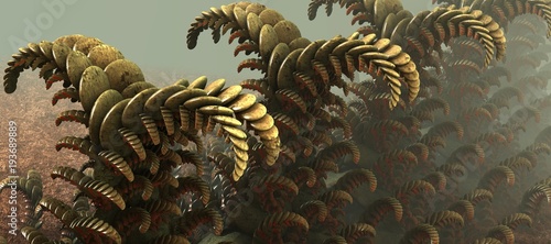 3D rendered illustration artwork of virtual scene