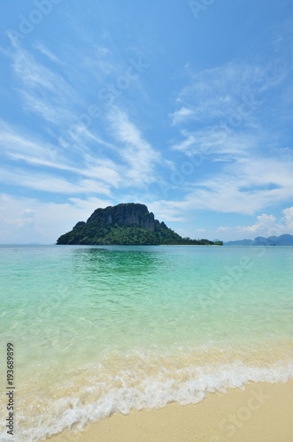 Paradise, Thailand sea with clear blue sky background