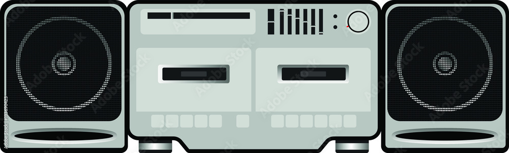 Retro music player isometry