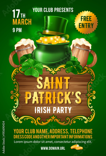 Saint Patricks Day Invitation Card Design