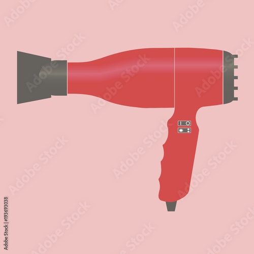 Red hair dryer.