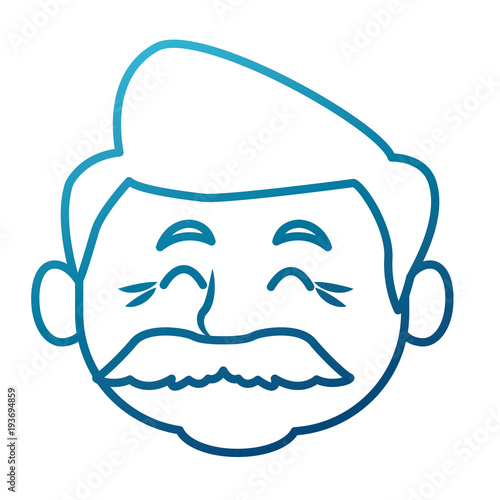 Cute grandfather cartoon icon vector illustration graphic design