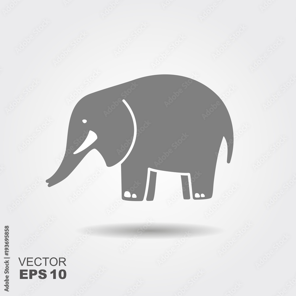 Simple icon elephant Simple icon elephant