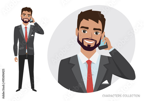 A man is talking on the phone