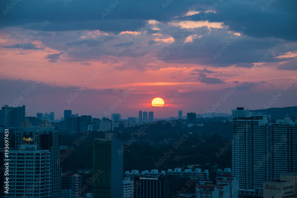 Sonnenuntergang in Kuala Lumpur