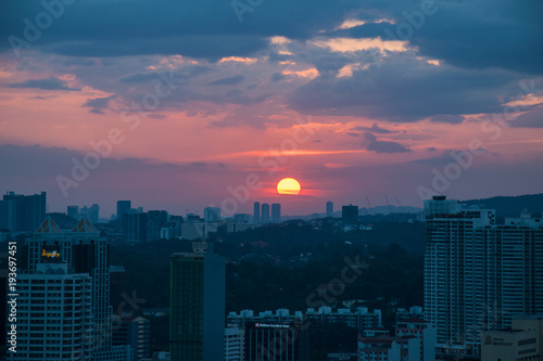 Canvas Print Sonnenuntergang in Kuala Lumpur