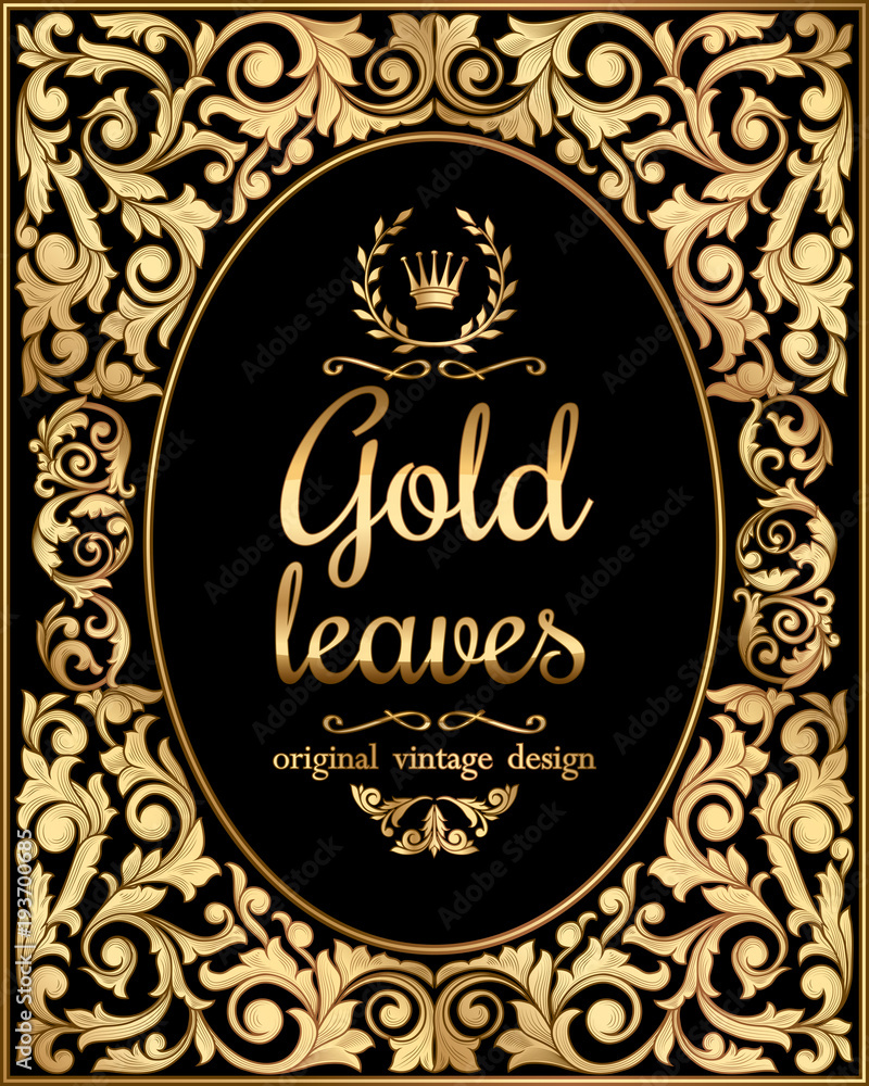 Golden decorative design Golden decorative design