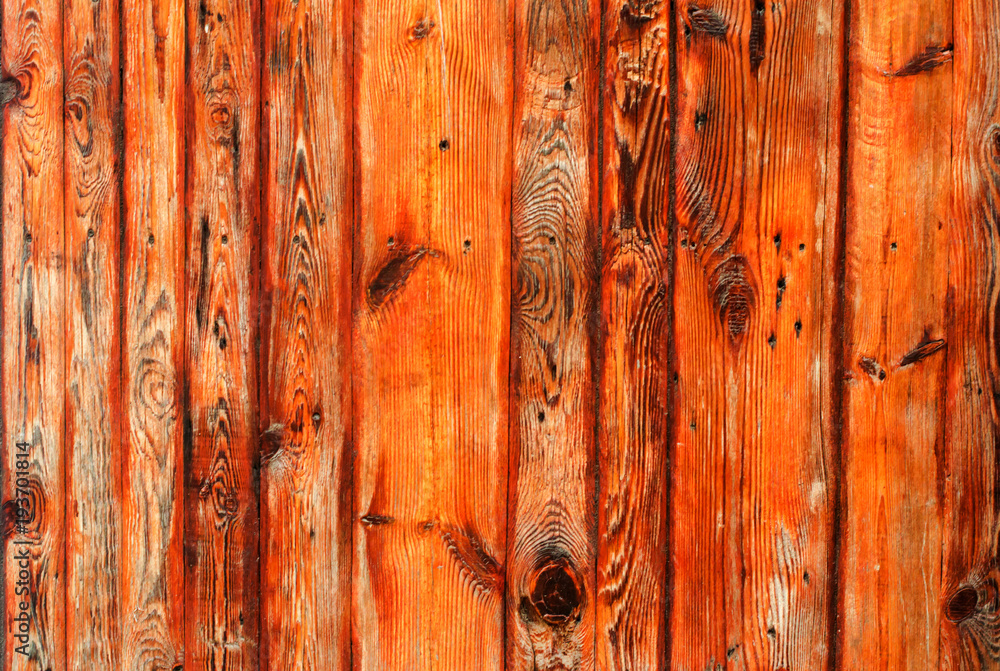 Fototapeta premium old wooden orange texture, background for design. horizontally