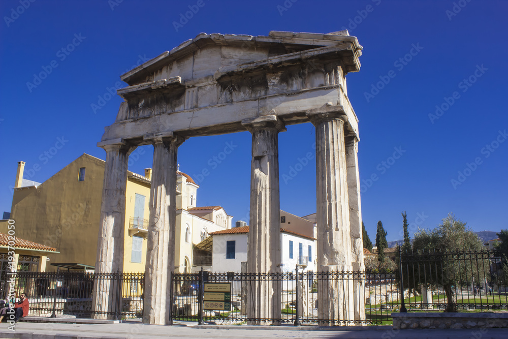 Doric portico by the Roman agora entrance, 
Athens