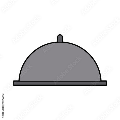 restaurant cloche serving tray cover dome vector illustration
