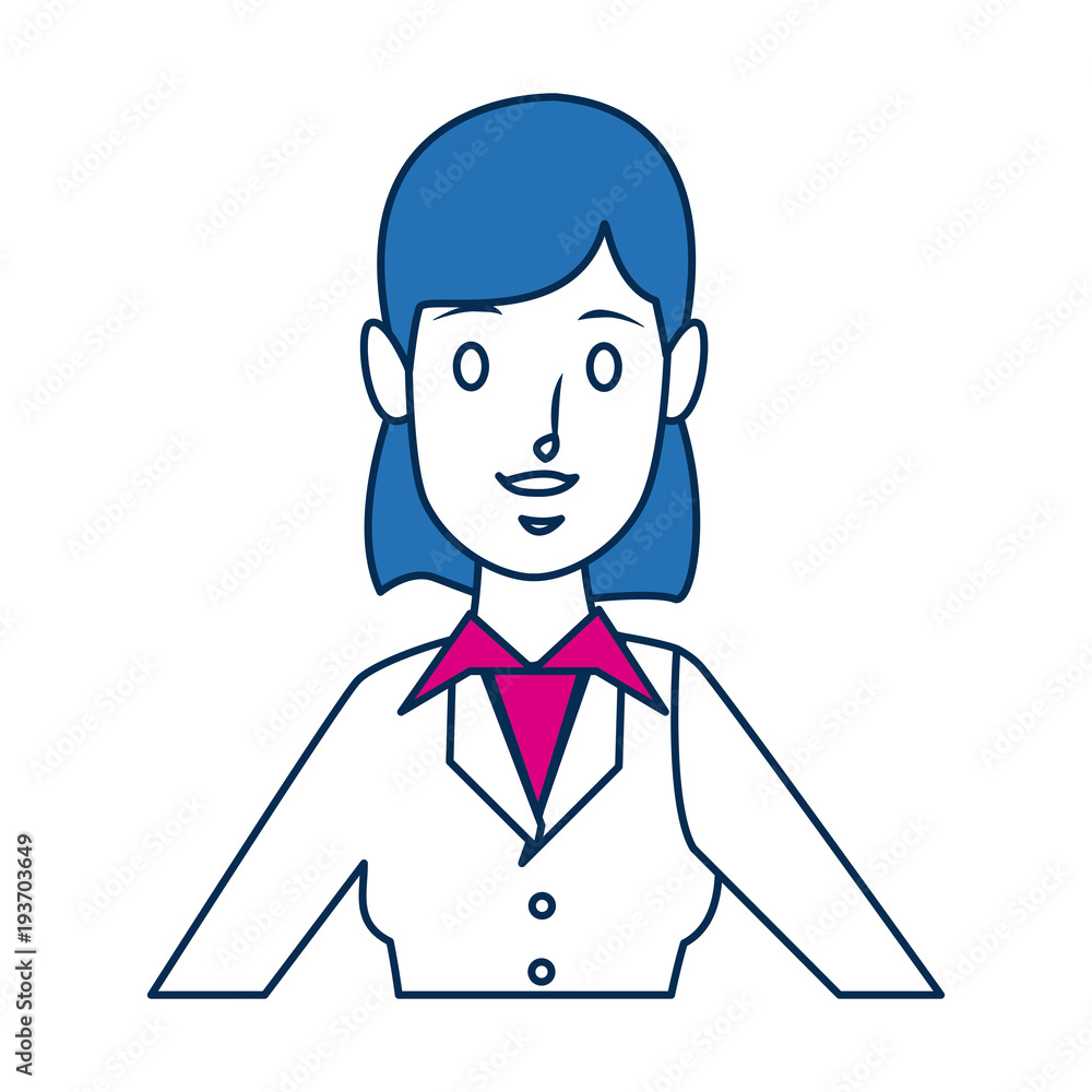 portrait woman character employee work person vector illustration portrait woman character employee work person vector illustration
