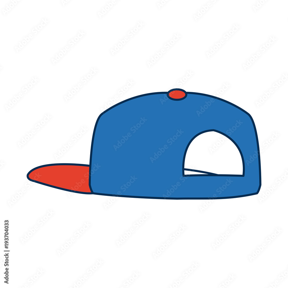 Fototapeta premium baseball cap sport accessory fashion back view vector illustration