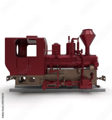 3d illustration of locomotive. 