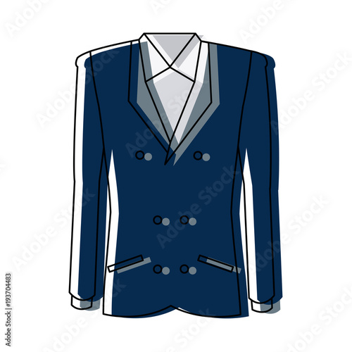 pilot captain aviator uniform coat vector illustration