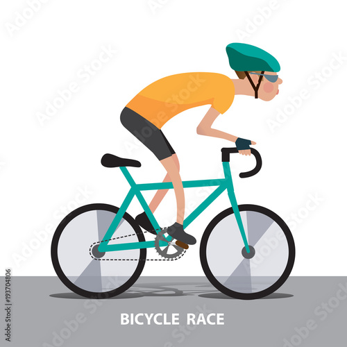 bicyclist in helmet
